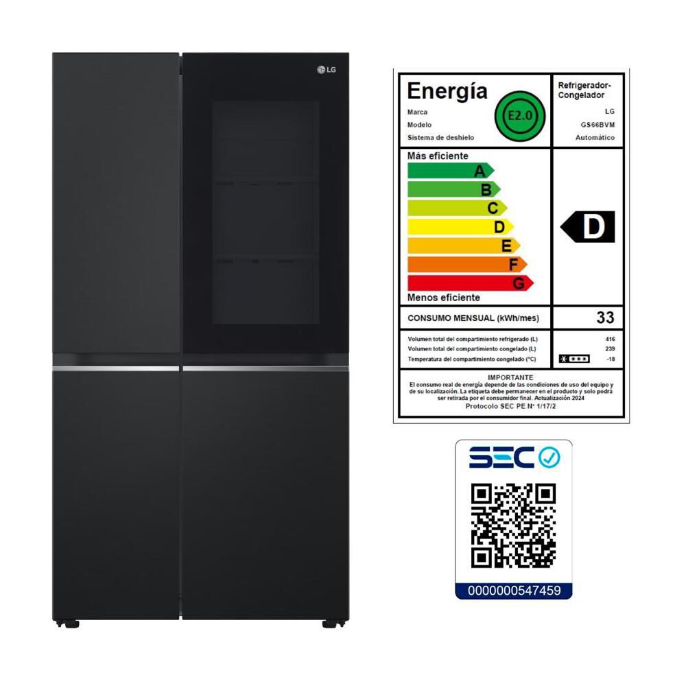 Refrigerador Side By Side LG GS66BVM.AEPPECL / No Frost / 647 Litros image number 11.0